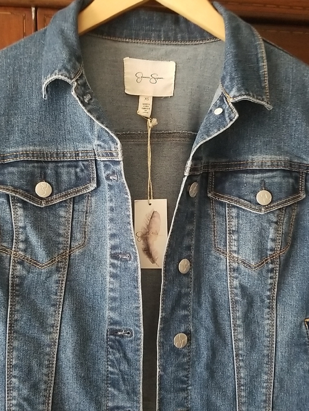 Jessica Simpson Classic Blue Jean Jacket - Picture 2 of 4